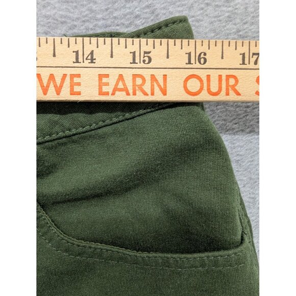 Quacker Factory Jeans Womens 10 Olive DreamJeannes Stretch Rhinestone Heart - Picture 4 of 14